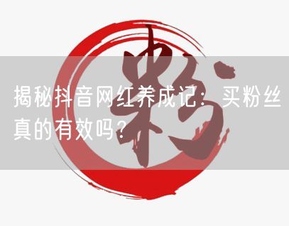 揭秘抖音网红养成记：买粉丝真的有效吗？