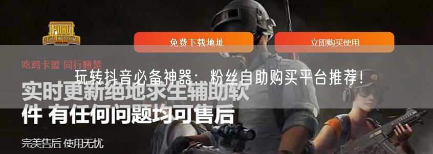 玩转抖音必备神器：粉丝自助购买平台推荐！